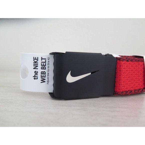 Nike Golf 11235616 72243 Men's O/S University Red Adjustable Knit Web Belt - Picture 3 of 8